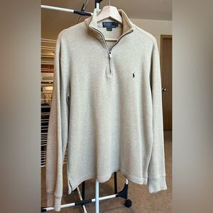 Men’s Tan Polo Ralph Lauren QuarterZip